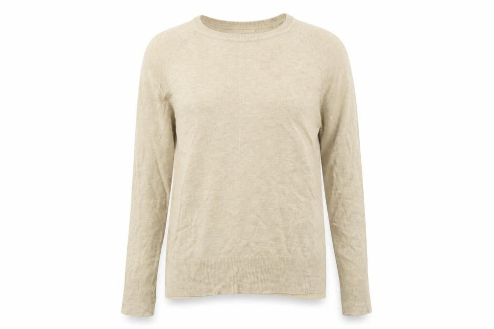 Front view of Zara women’s gold basic t-shirt, size S