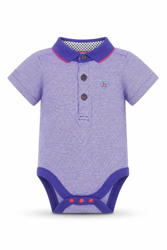 Front view of Debenhams Baby Blue Babygrow One-Piece, size 0-3, Months