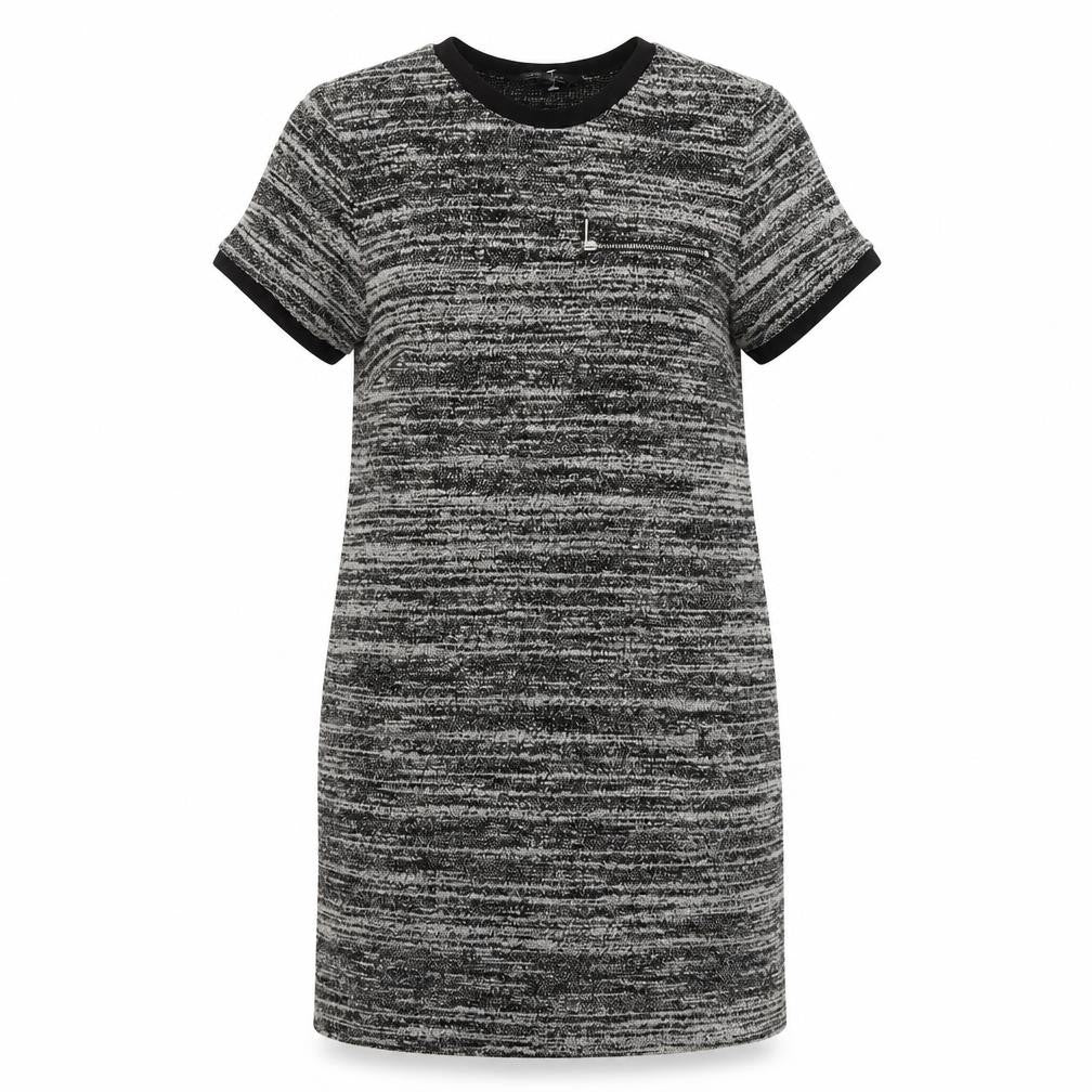 New Look Womens Grey Striped  T-Shirt Dress  Size 6