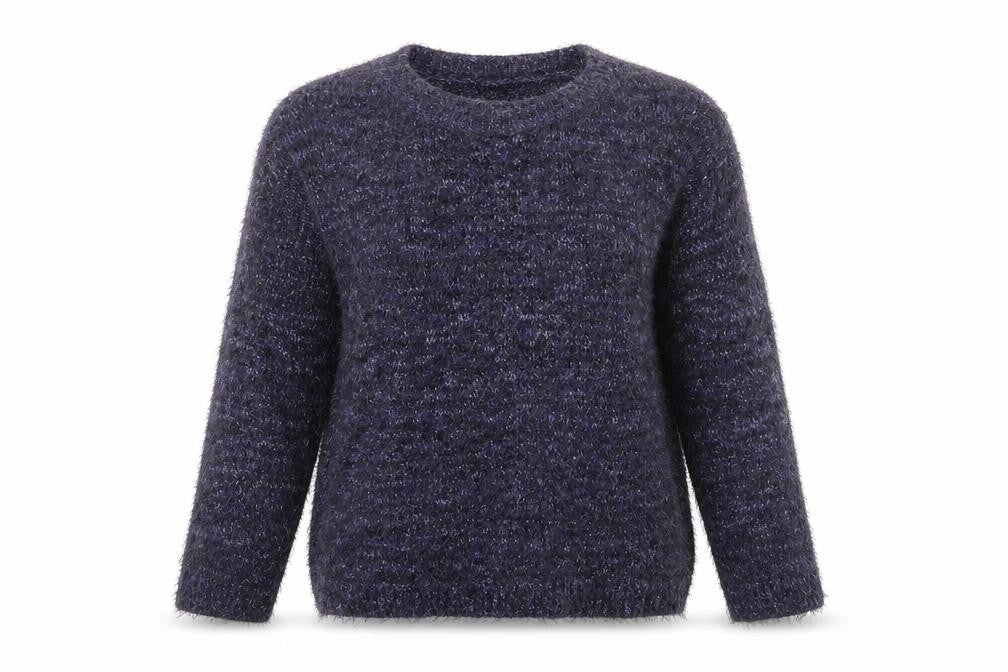 Front view of Tu women’s blue knit jumper, size UK 10