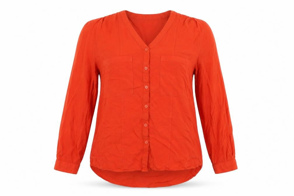 Peacocks Womens Red   Basic Button-Up Size 14