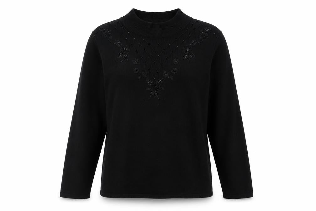 Bonmarché Womens Black Pullover Jumper Size M