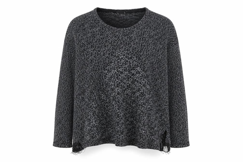 Front view of Lily Loves women’s grey jumper, size UK 16