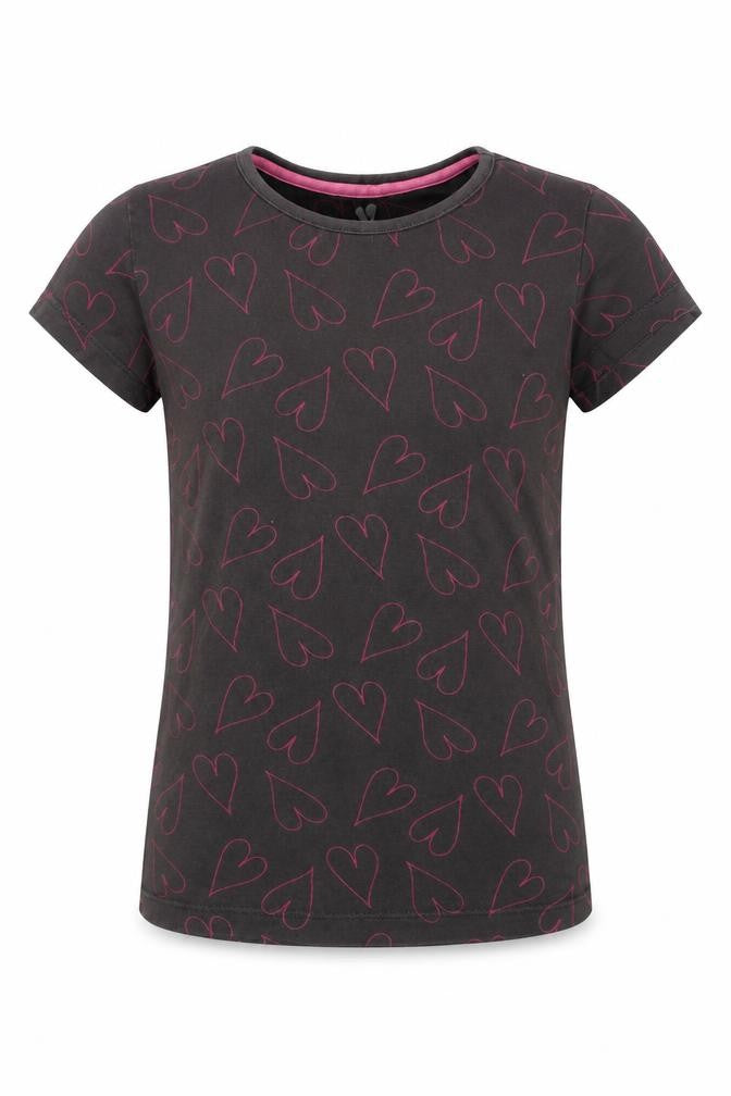 Front view of Very girls’ brown basic t-shirt, size 9, years
