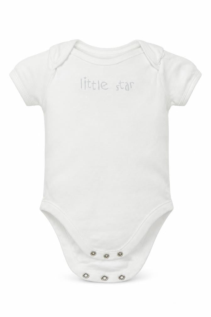 F&F Baby White   Babygrow One-Piece Size 6-9 Months  - Little Star