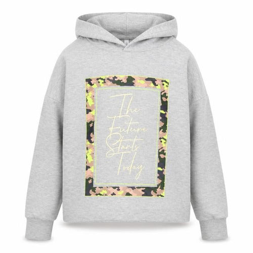F&F Girls Grey   Pullover Hoodie Size 11-12 Years  - future starts today
