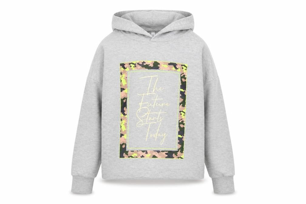 F&F Girls Grey   Pullover Hoodie Size 11-12 Years  - future starts today