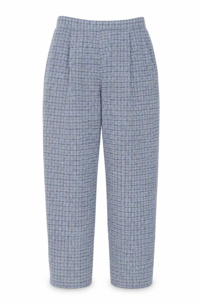 Berketex Womens Blue Check  Trousers  Size 14 L27 in