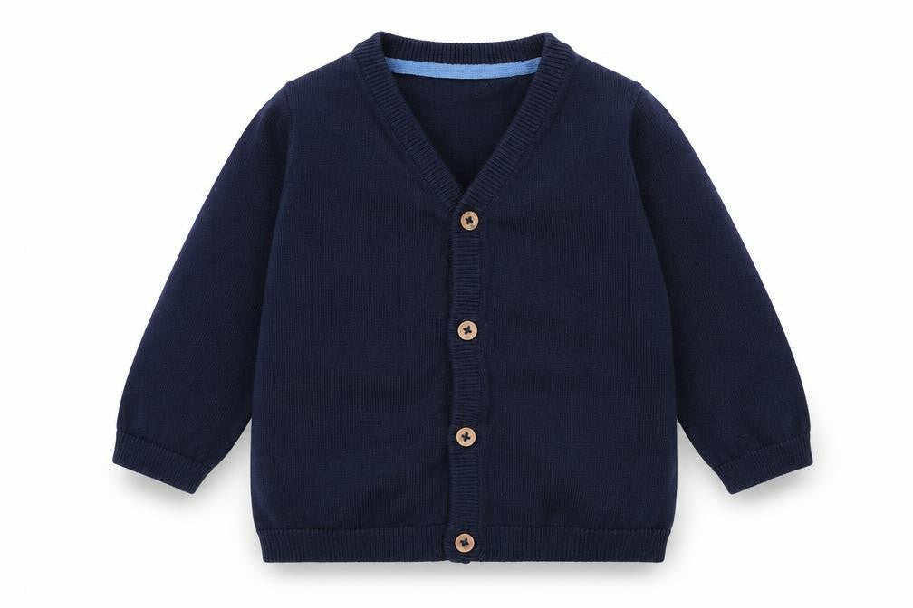 H&M Girls Blue   Cardigan Jumper Size 3-6 Months