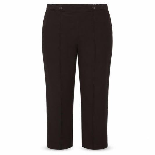 Front view of feliac women’s brown trousers, size UK 20, 28-inch leg