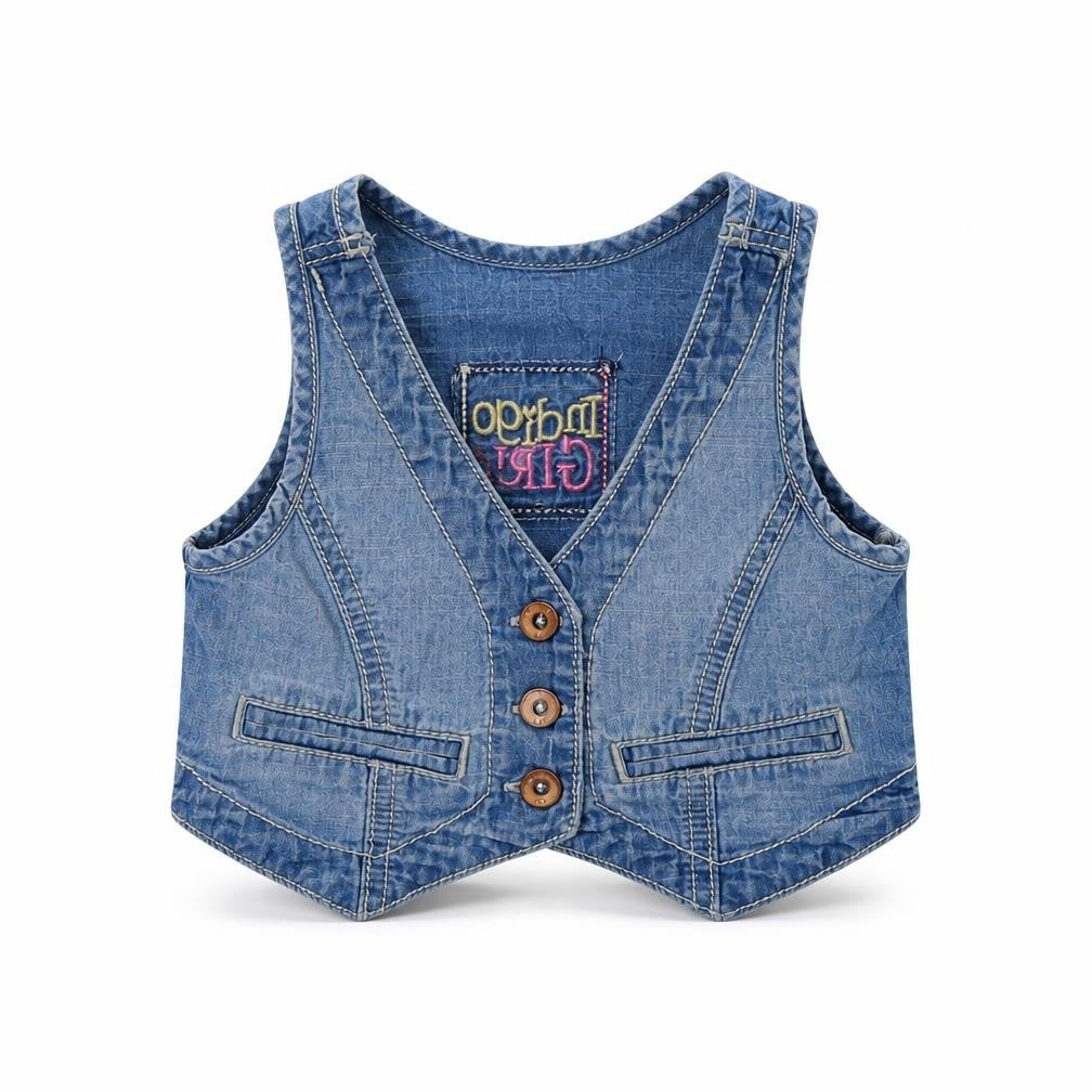 Indigo Girls Blue   Gilet Jacket Size 12-18 Months