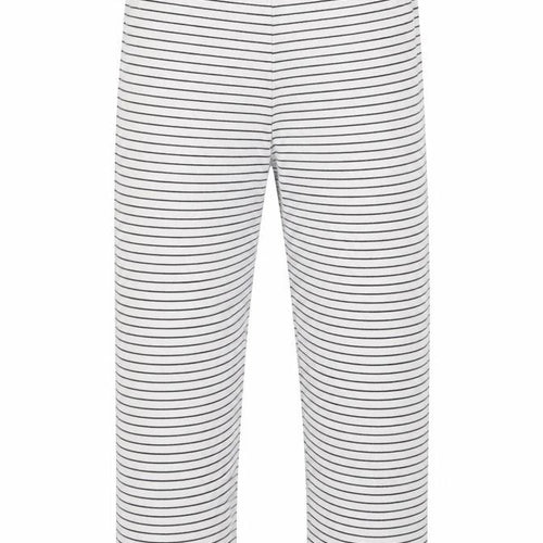 saisnburys Girls White Striped   Pyjama Pants Size 7-8 Years