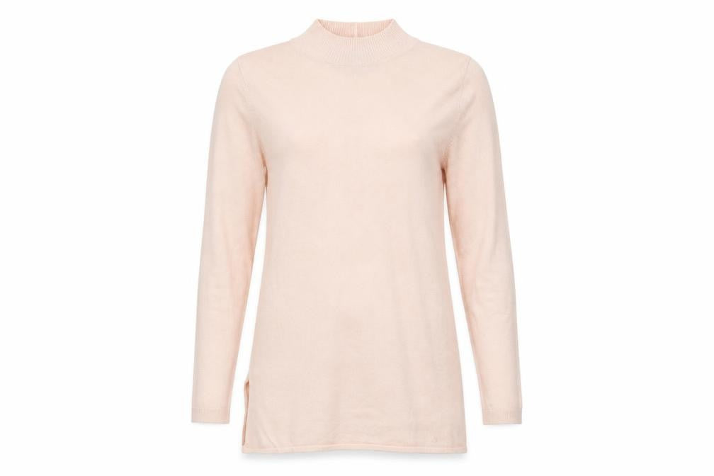 Front view of Primark women’s pink pullover sweatshirt, size UK 12