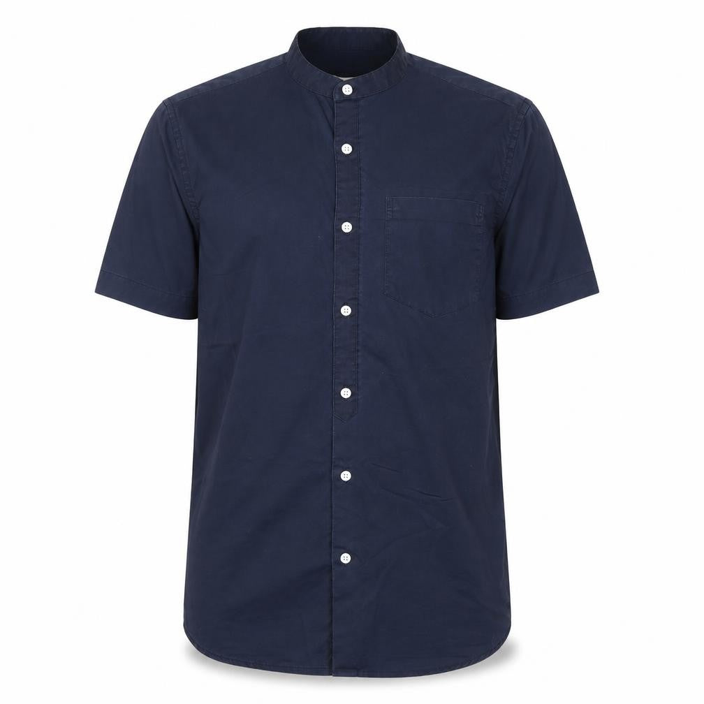 Front view of River Island men’s blue button-up, size S