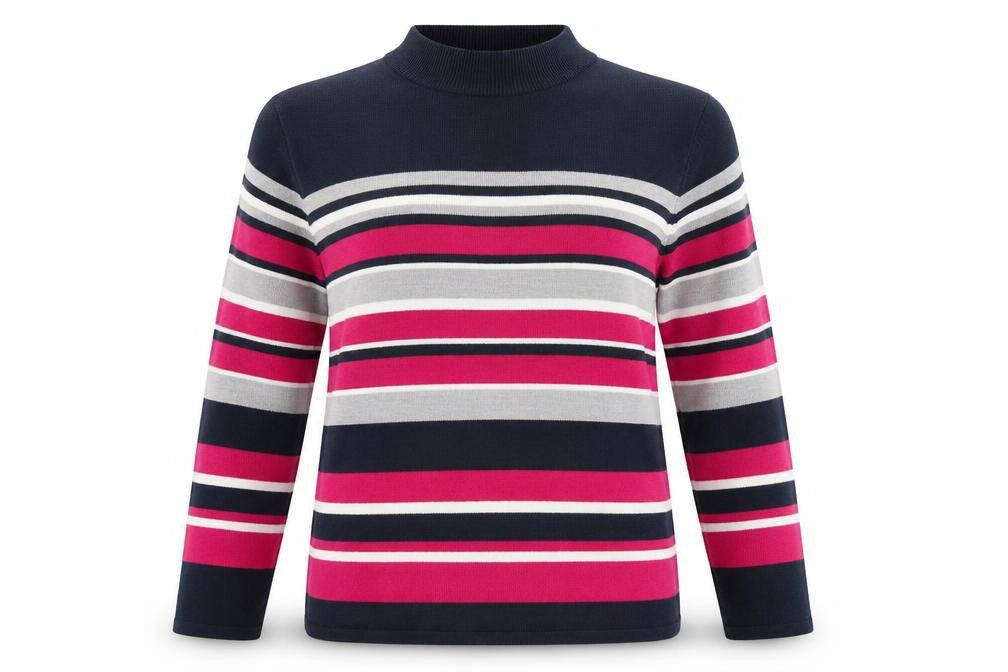 Bonmarché Womens Multicoloured Striped Pullover Jumper Size M