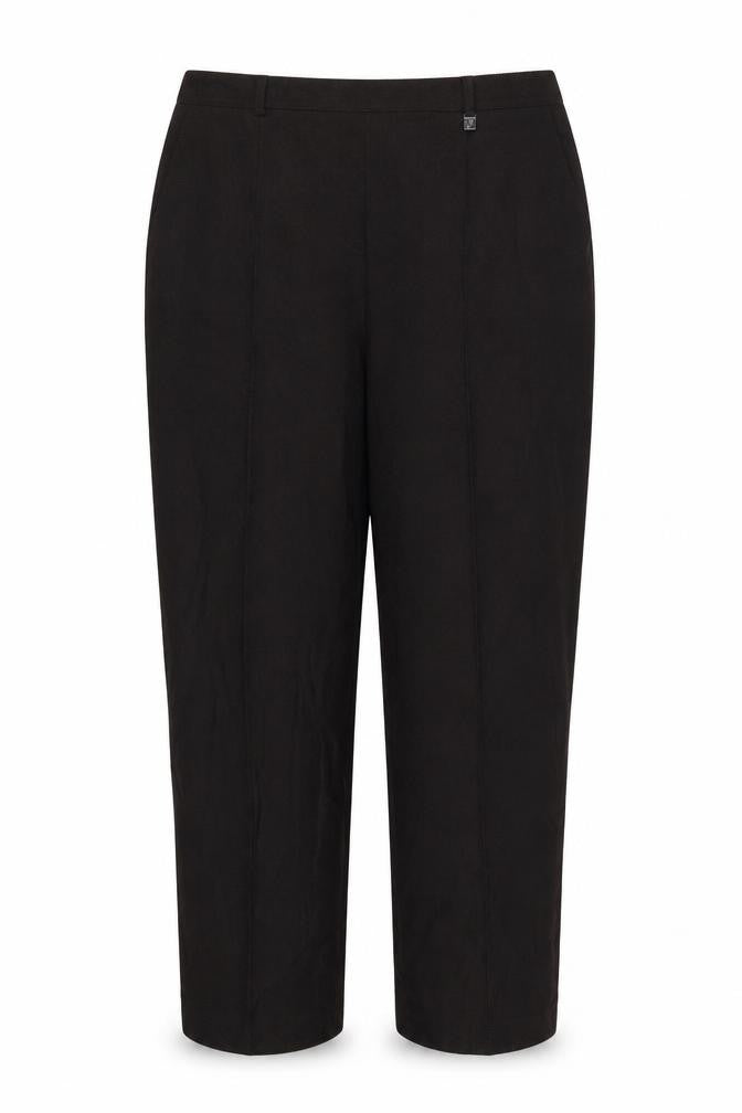 Front view of Bonmarché women’s blue trousers, size UK 18, 32-inch leg