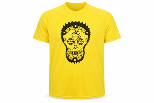 Front view of Starworld men’s yellow t-shirt, size M