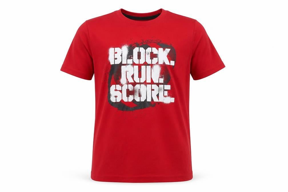 Front view of BCG men’s red t-shirt, size S