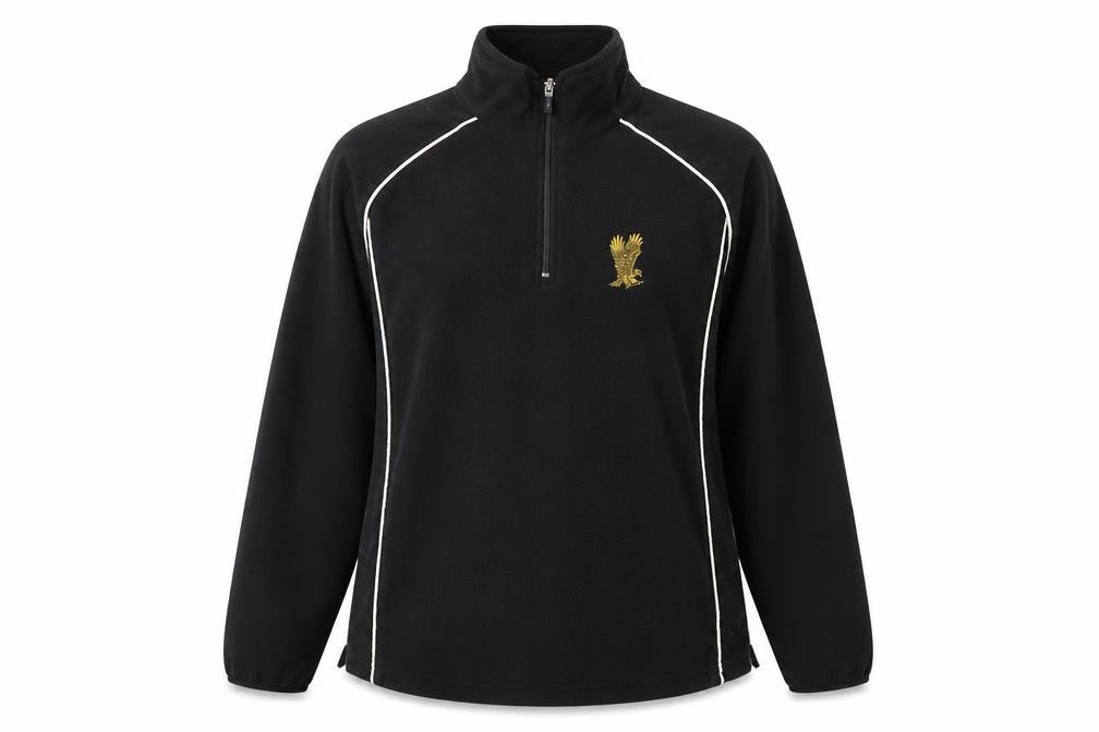 Preworn Womens Black  Fleece Henley Jumper Size 10