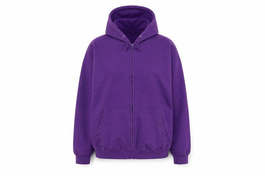Front view of AWD women’s purple jacket, size M