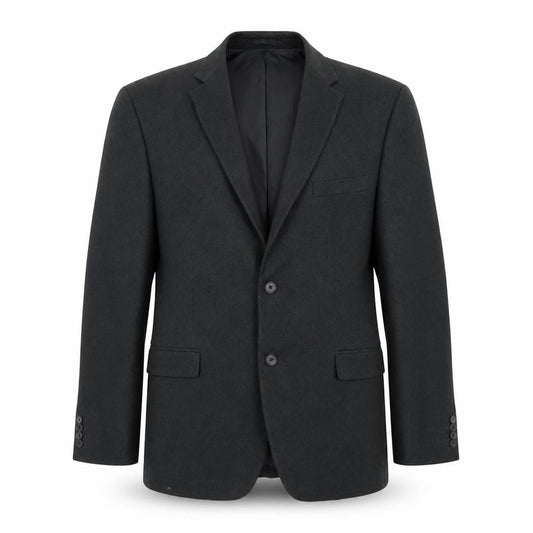 Front view of Greenwods men’s grey jacket blazer, size 42, - shoulder pads