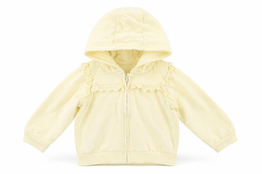 Front view of George girls’ yellow jacket, size 12-18, months