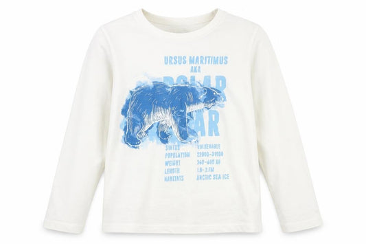 Front view of H&M girls’ white basic t-shirt, size 9, years
