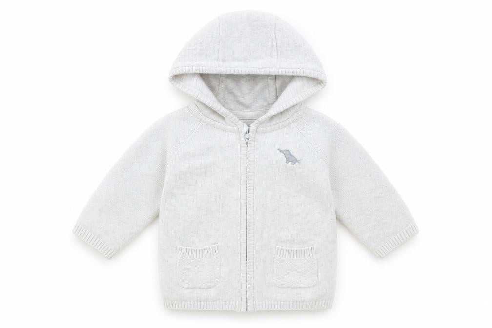 Front view of Tu Baby Grey Jacket Coatigan, size 6-9, Months