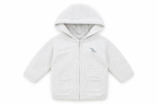 Front view of Tu Baby Grey Jacket Coatigan, size 6-9, Months