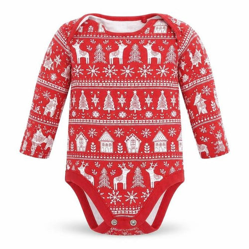 TU Boys Red Animal Print  Romper One-Piece Size 0-3 Months  - Christmas