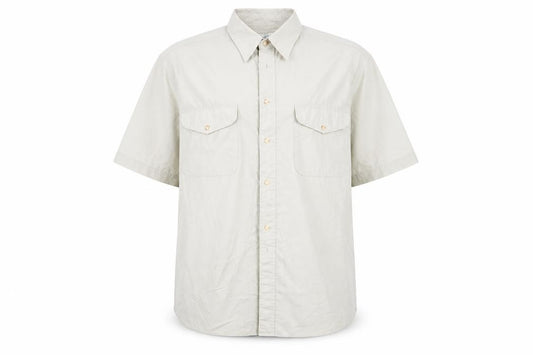 Front view of Burton men’s green button-up, size XL