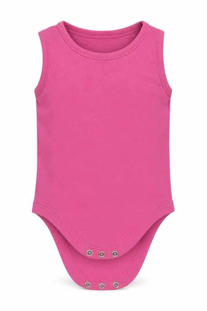 Front view of Matalan girls’ pink unitard one-piece, size 9-12, months