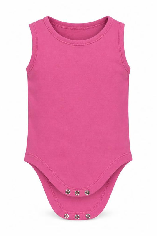 Front view of Matalan girls’ pink unitard one-piece, size 9-12, months