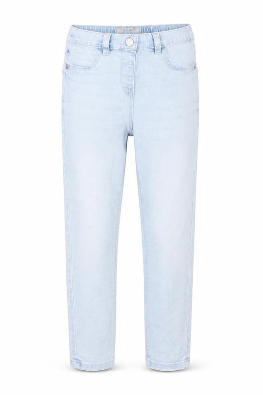 Front view of Next girls’ blue straight jeans, size 9, years