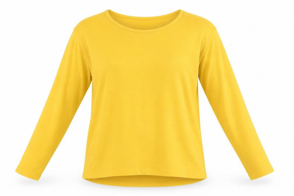Front view of New Look women’s yellow jumper, size L