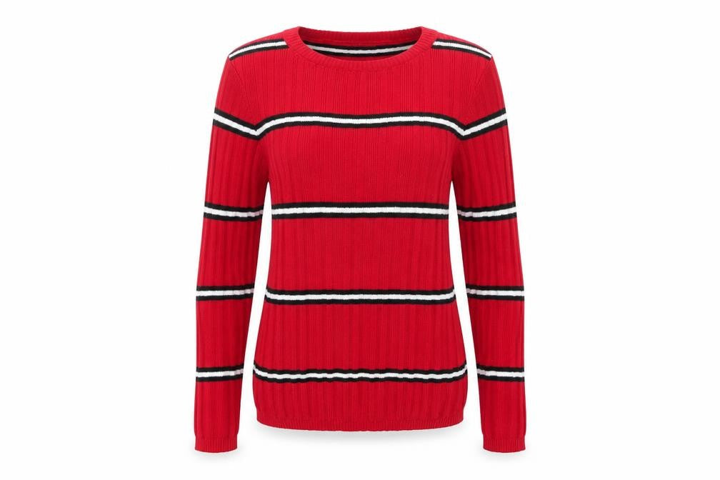 Primark Womens Red Striped  Pullover Jumper Size 6
