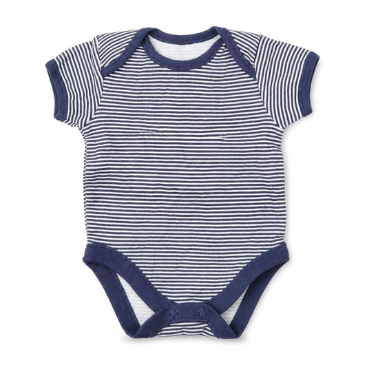 Front view of George Baby Multicoloured Striped Romper One-Piece, size 0-3, Months