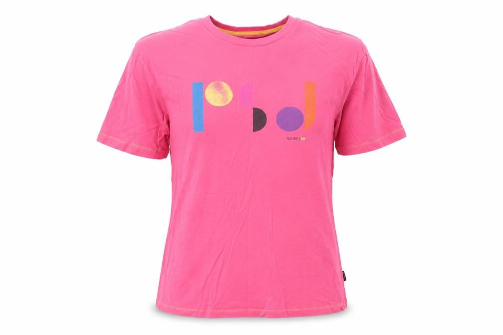 Front view of Preworn women’s pink basic t-shirt, size S