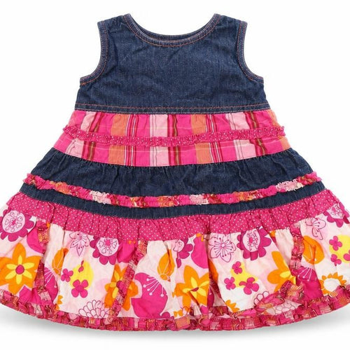 M&S Girls Multicoloured Floral  A-Line  Size 3-6 Months