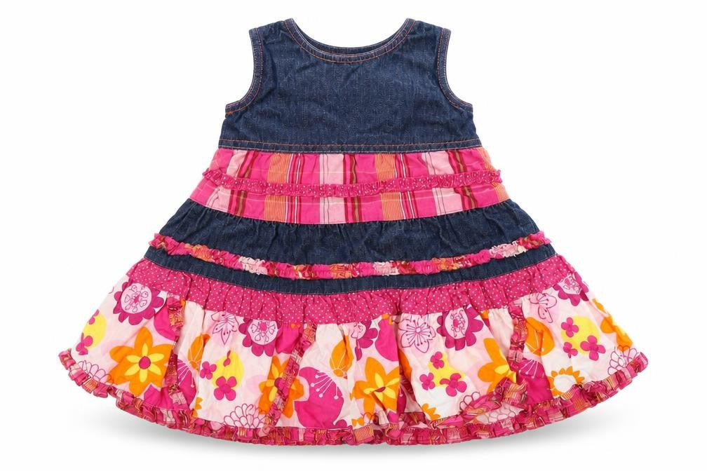 M&S Girls Multicoloured Floral  A-Line  Size 3-6 Months