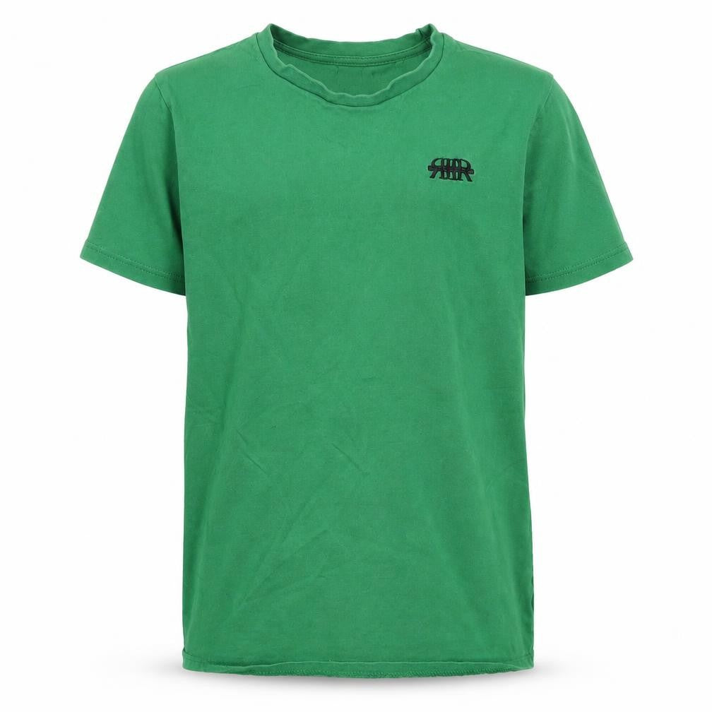 Front view of River Island boys’ green basic t-shirt, size 9-10, years