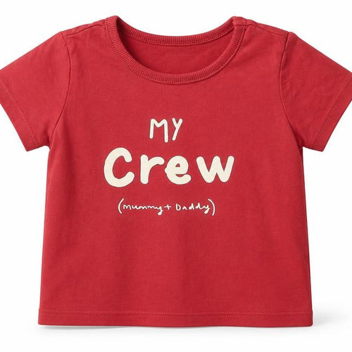 George Baby Red   Basic T-Shirt Size 6-9 Months  - My Crew Mummy and Daddy