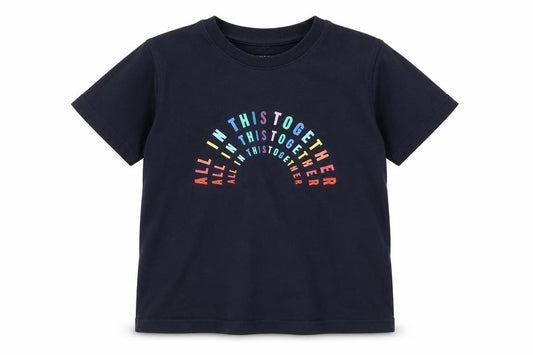 Front view of Marks & Spencer girls’ blue basic t-shirt, size 5, years - all in this together