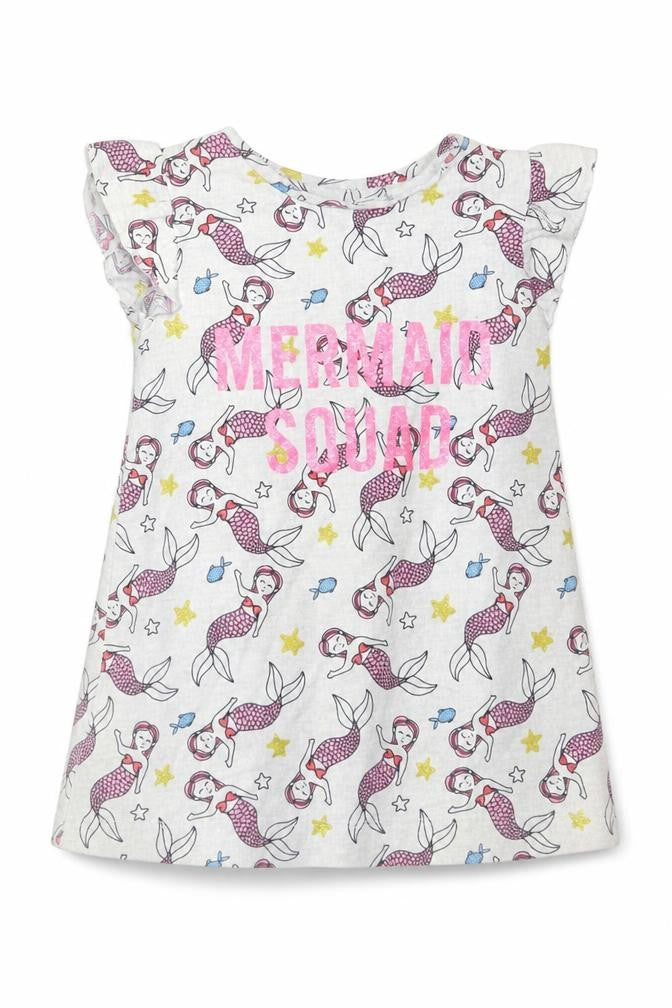 Front view of Pep&Co girls’ grey geometric basic t-shirt, size 18-24, months