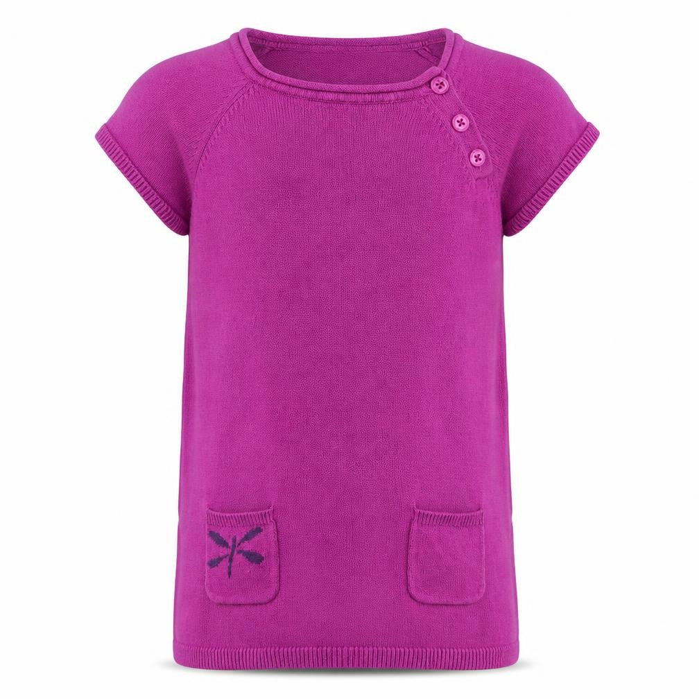 Front view of Vertbaudet girls’ purple jumper, size 4, years