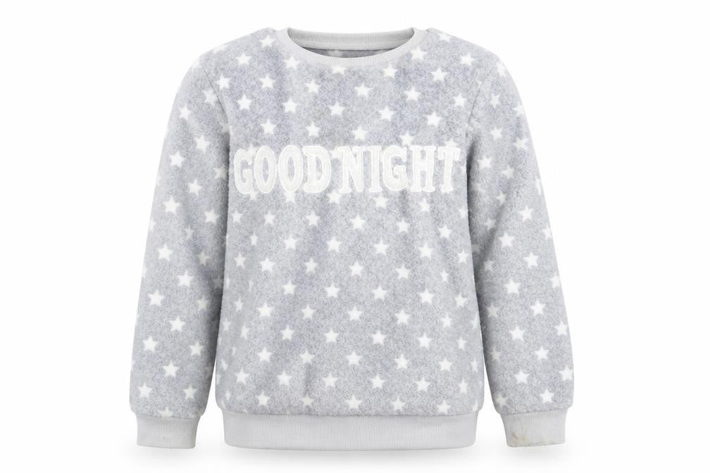 Front view of YD girls’ grey polka dot jumper, size 12-13, years - goodnight