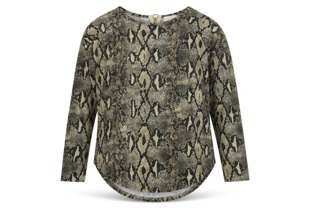 Apricot Womens Brown Animal Print Knit Pullover Jumper Size S