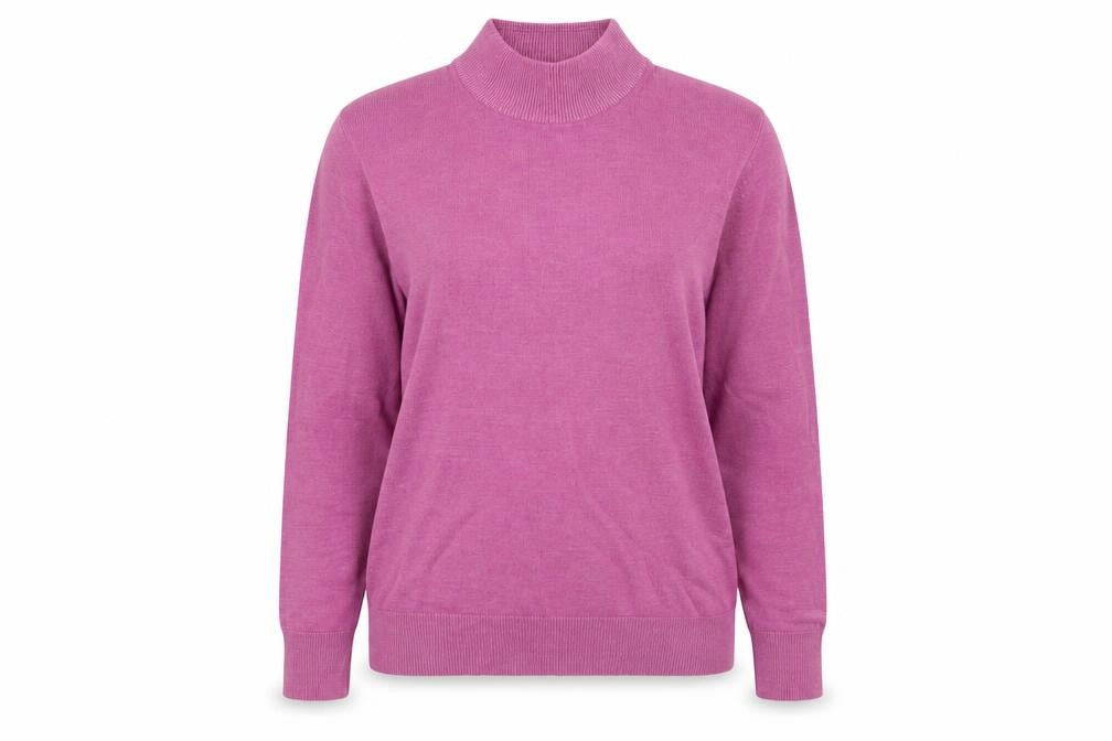 Front view of isabelle women’s pink jumper, size M