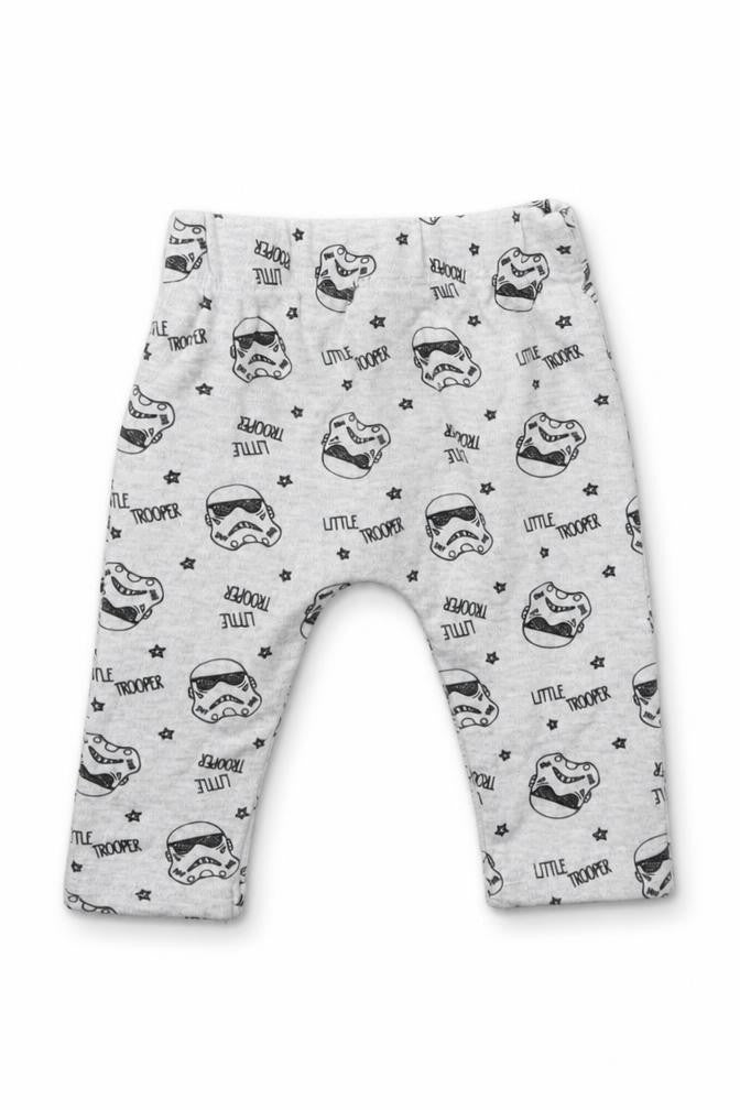Front view of Star Wars boys’ grey geometric capri leggings, size 0-3, months