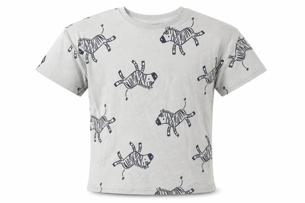 Front view of George boys’ grey basic t-shirt, size 5-6, years